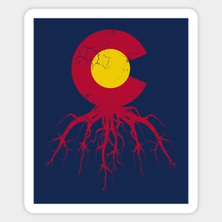 Colorado Roots Flag Home Love Family Sticker